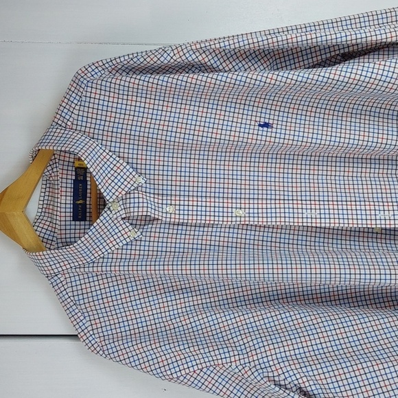 Ralph Lauren Mens Red,white,Blue Checked Dress Shirt Preppy Sz.4XLT - Picture 2 of 9